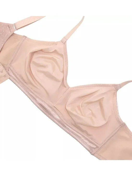 🆕WACOAL Back Appeal Wireless Seamless Unpadded Bra 36DD Beige #852303 - Picture 5 of 10